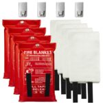 fire blanket amazon fiberglass heat-resistant 1m*1m fire blanket roll