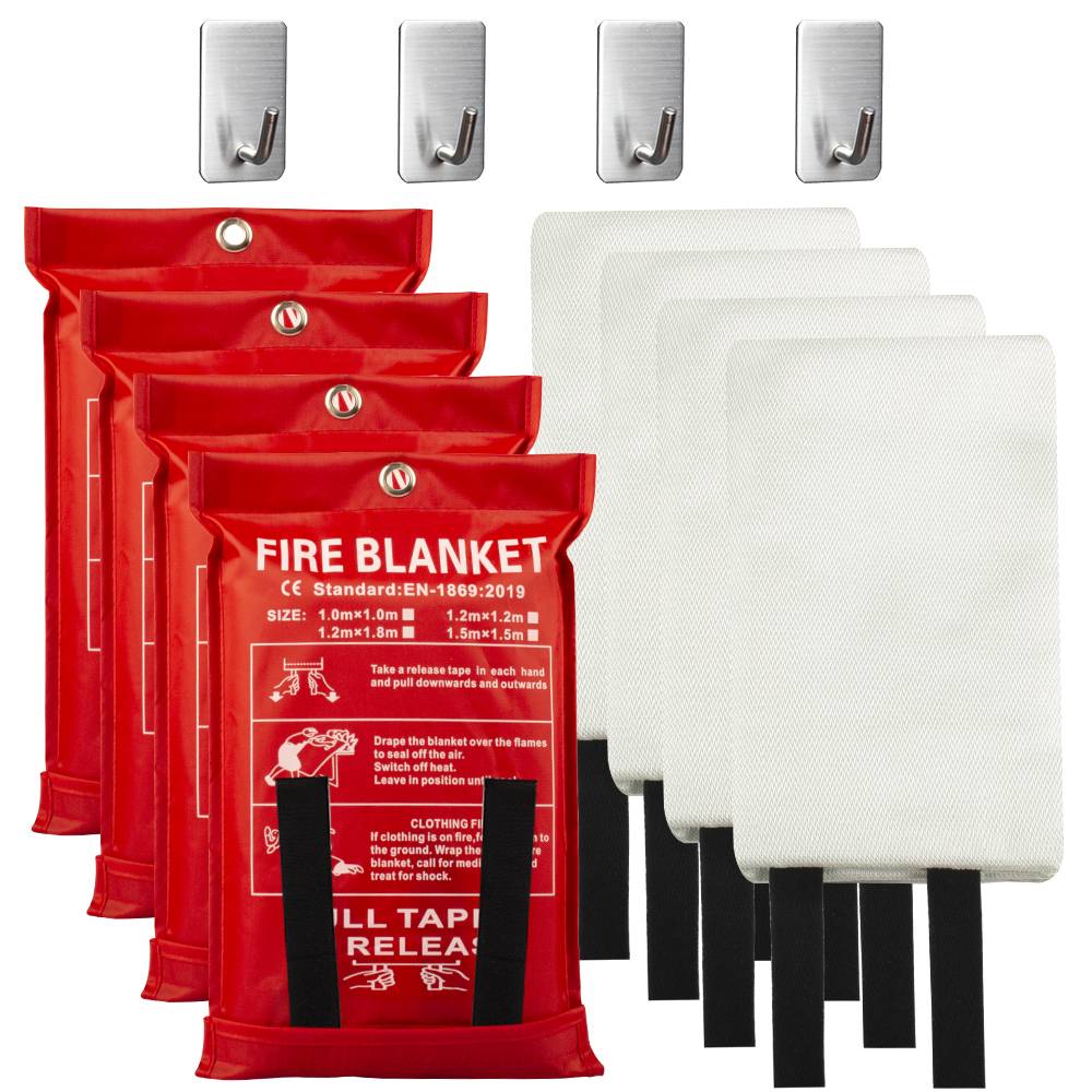 fire blanket amazon fiberglass heat-resistant 1m*1m fire blanket roll