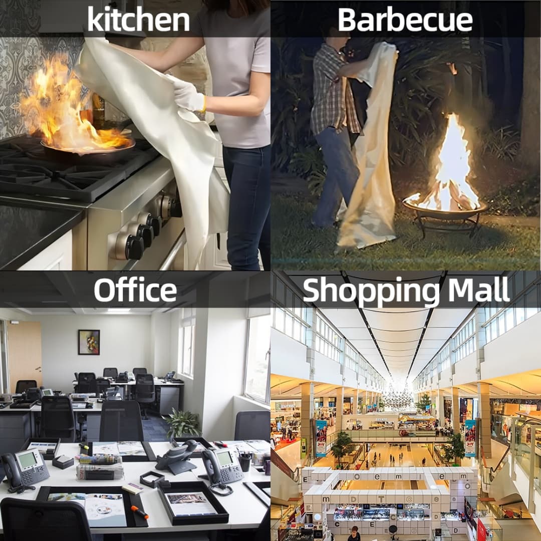 Silicone fire blanket Wholesale 1m*1m for kitchen lab hotel