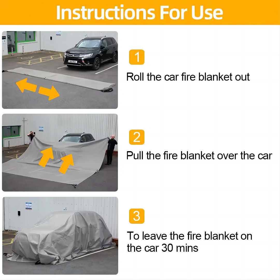 Fire blanket for car 6*8m fiberglass heat-rresistance for parking lot