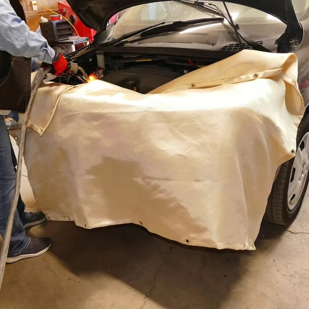 Welding blanket HT800 fiberglass fabric roll wowen  4ft X 6ft