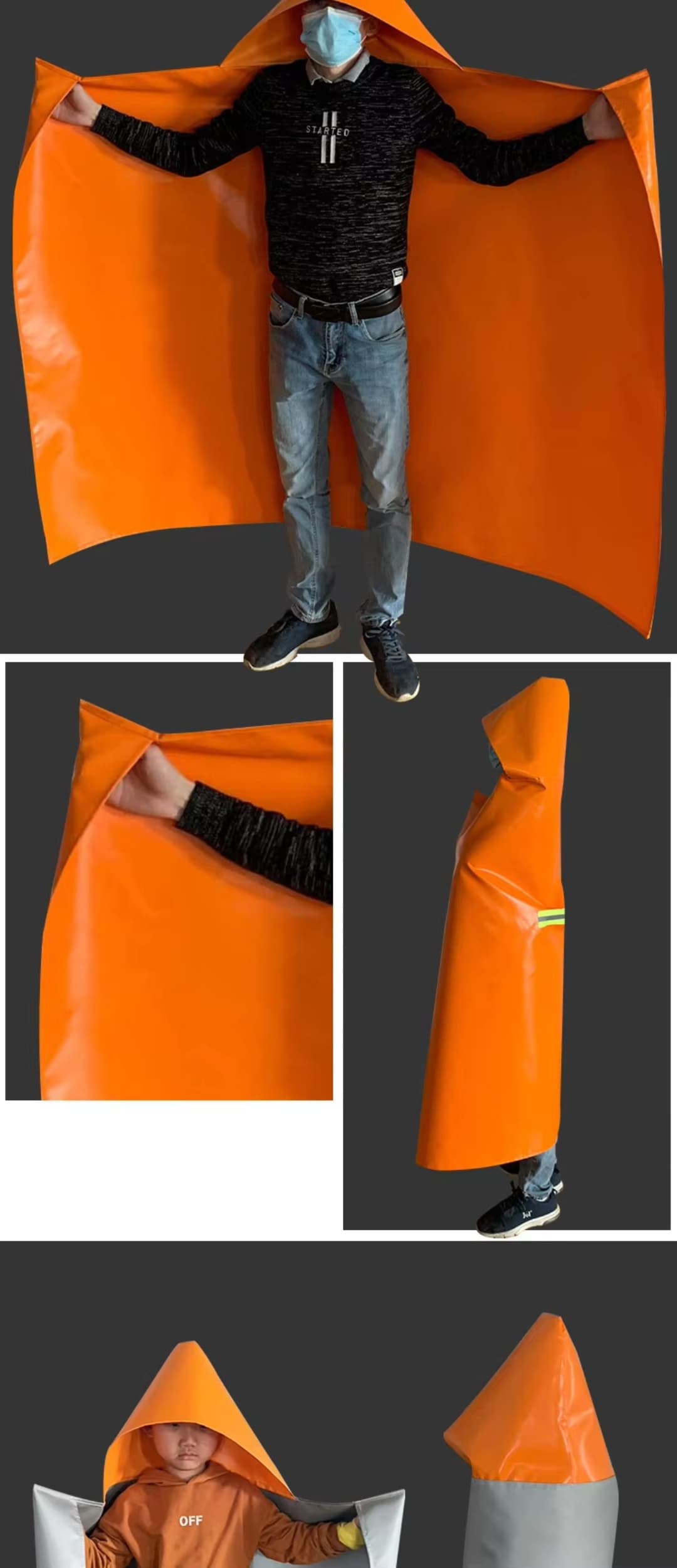 Fiberglass Fire escape Fire escape high temperature resistance fireproof cloak