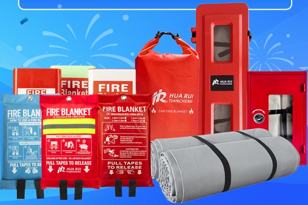 Premium commercial fire blankets in durable packaging for industrial and office safety